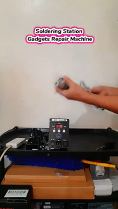 Reaim Stasiun Pengelasan Stasiun Solder 936D 2 in 1 Layar Digital Las Perbaikan Alat Besi Solder