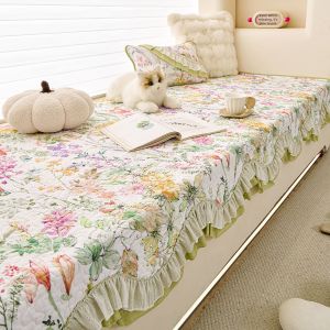 JKS | Creamy French Style Window Seat Cushion One-piece Machine Washable