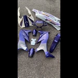 COVERSET ORIGINAL 125Z 125ZR PURPLE BATA DESIGN “R” CARBON / CHROME HONG LEONG YAMAHA HLY
