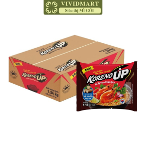 [THÙNG 20 GÓI] - PALDO - Mì KorenoUp Tôm Chua Cay Mì Koreno Up Tôm chua cay Mì Tôm chua cay KorenoUp Mì Koreno gói (67g/gói)