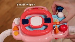 Kids Steering Wheel Pretend Play Toy Interactive Stroller Music Toy