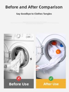 CLEAN WORLD | Lint Removal & Hair Absorption Laundry Filter Bag & Magic Laundry Balls