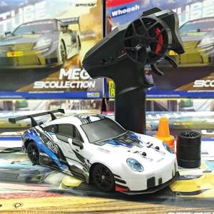Xe đua điều khiển từ xa Drift Poscher Extreme Silver Speed 1/24 4WD tốc độ cao có đèn led chịu lực tốt