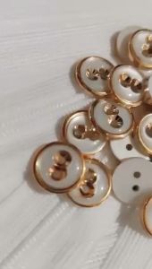 kancing baju mata emas PUTIH diameter 11mm/15 mm /18mm /21 mm isi 100 pcs