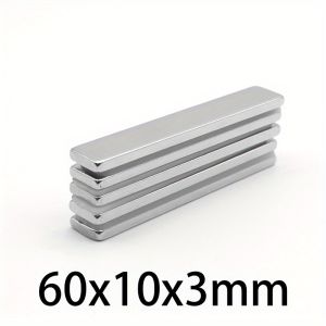 10pcs 60 X 10 X 3mm rectangular magnets long bar magnets miniature magnets. Suitable for science tool libraries laboratories