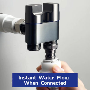 Bathroom Angle Valve Universal Clip On Washing Machine Faucet Valve Automatic Water Stop Valve For Laundry