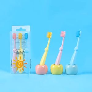 Gratis Semua - Sikat Gigi Macaron Anak Umur 3-4-5-6 Tahun / Sikat Gigi 3 In 1 / Sikat Gigi Lembut / Sikat Gigi Polos Dan Lollipop