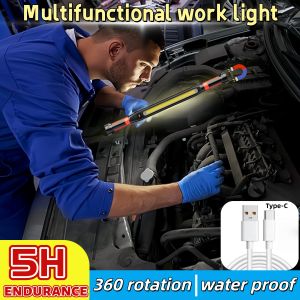Rechargeable Waterproof COB Work Light Flashlight USB Charging Emergency Lights Work Light For Car Work Light Magnetic