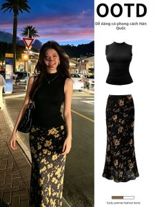 ZUKUN | Bộ Đồ Phong Cách Trung Quốc Duyên Dáng Với Chân Váy Bút Chì Dài