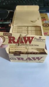 Wholesale Price 24 Pack/50 Pack RAW King Size Full Box 110mm Rolling Paper + Tips (32 Leaves)
