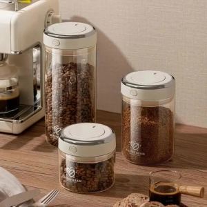 Hũ Đựng Gia Vị Thủy Tinh Kín Khí Có Nắp Bật Hộp Đựng Cà Phê Bộ Chai Du Lịch Thân Thiện Với Môi Trường Cho Nhà Bếp