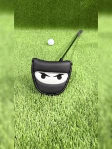 Golf Club Headcover Set Black Cover Fairway Golf Headcover Hybrid Blade Putter Mallet Putter Covers
