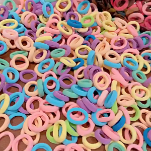 SET 500 dây chun buộc tóc cho bé chun dây thun cột tóc họa tiết gân thừng dàn hồi cao chuyên cho bé gái và mẹ không gây đau tóc