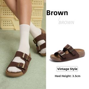 CAMEL | New Trendy Cork Soled Casual Shoes One-Strap