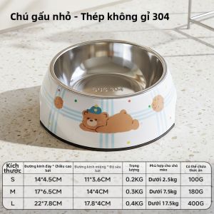 HOOPET | Bát Ăn Cho Thú Cưng Chống Tràn Inox