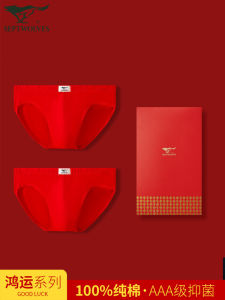 Septwolves Pure Cotton Antibacterial Triangle Shorts Mens Underwear mid Waist Sport Style Cotton Fabric Single Color Youth Suitable