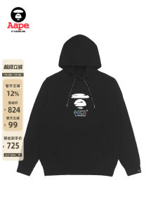 Aape Flagship Store Mens Hoodie Colorful Letter Print 3D Pattern Youth Trend Loose Fit Autumn Collection