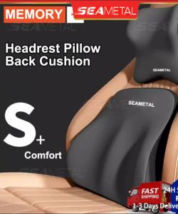 Gối cổ SEAMETAL cho tựa đầu ô tô Đệm thắt lưng Memory Foam Hỗ trợ thắt lưng Du lịch Nhà tự động