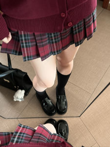 Váy Chữ a Xếp Ly Đỏ Ban Đầu Của Ankora Cho Nữ Váy Midi Bằng Polyester Và Viscose Váy Công Sở Thường Ngày Cho Thanh Thiếu Niên