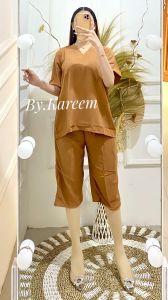 Setelan Rayon Premium V-neck LD 110 One Set 7/8 Polos