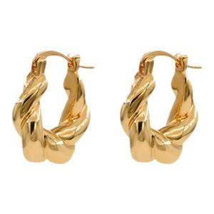 Simple Crossed Spiral Circle Earrings for Women Spring Summer Fashionable Minimalist Cold Style Personality Hoop Earrings