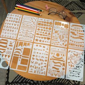 Notebook Stencil Wrench Account Painting Ruler Cut Out Graphic Bean Bag Tool DIY Lace Album Border Decoration