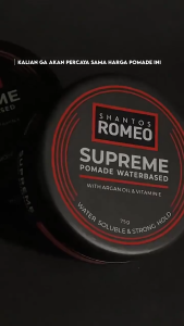 Klik-Beli (WATER BASED) Supreme Pomade Shantos Romeo 75gr Pomade Water Soluble & Strong Hold Waterbased Minyak Rambut Pria