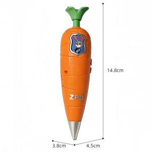 Bandai | New model carrot-shaped recording and writing pen 2-in-1 Gel Pen Stationery partner toy push-button ballpoint pen
