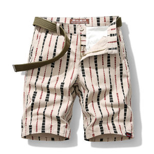 New Arrival Mens Shorts Casual Quality Cotton Cargo Pants Loose Stripes Print Pattern Comfortable Fabric Daily Clothes Match Easily Wholesale Competitive Price Factory OEM on Hot.