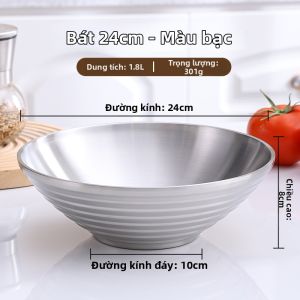 CHUANGSHUNFU | Bát Mì Inox 304 Thương Mại