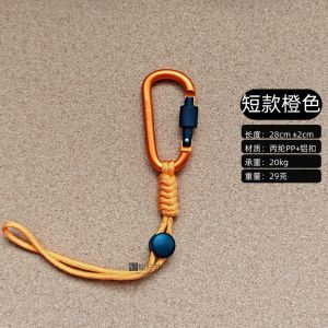 Handmade Outdoor Camping Mobile Phone Lanyard Water Bottle Carabiner Wrist Short Pure Handwoven Anti-Theft Durable Hanging Rope