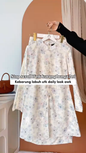 ZOE ARISAH Narisah Kurung Printed Floral Moden Kebarung Muslimah Raya 2026 PREMIUM Wanita Murah Viral Terbaru ZOE ARISSA