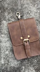 Giỏ đeo chéo size bé đựng điện thoại túi thời trang da lộn móc trước đen nâu bóp mini ngang hông phong cách KINDEE