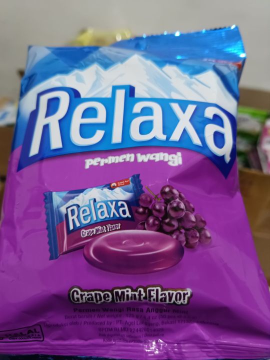 PERMEN RELAXA RASA ANGGUR MINT 125gr/ PERMEN WANGIN GRAPE MINT FLAVOR ...