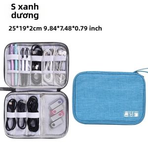 Túi Đựng Cáp Chống Nước Túi Đựng Đồ Du Lịch Di Động Dành Cho Phụ Kiện Điện Tử Kỹ Thuật Số Hộp Sạc Vải Oxford Nhiều Công Dụng