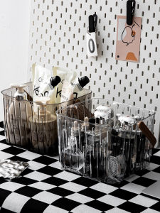 Portable Bathroom Wash Basket Transparent Storage Box Cosmetic Organizer Student Dormitory Handheld Shower Caddy Multi-Purpose