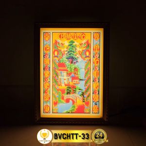 Bài Vị Cửu Huyền Thất Tổ In Tranh Trúc Chỉ CHÂN THIỆN MỸ Trang Trí Bàn Thờ Gia Tiên BVCHTT-33