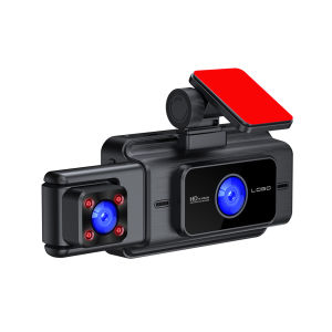 Limers store 1080P Dash Cam with WiFi 3 Cameras Front Inside Rear 3" Car Video Recording Wide Angle Night Vision G-Sensor 24H Parking Monitor