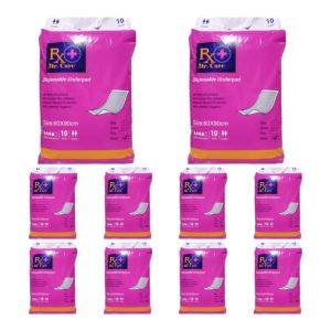 10 Packs Rx Dr Care Disposable Underpads Super Absorbent