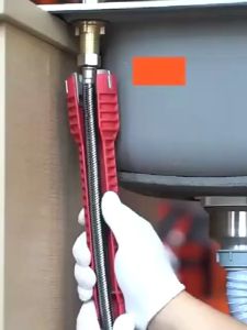 MUWEI Faucet and Sink Installer Multipurpose Water Tap Sink Tap Tool 8 in 1 Flume Spanner Faucet Wrench Bathroom Kitchen Plumbing Repair Hydraulic Tools