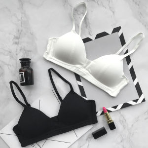 Comfortable Modal Cotton Wireless Bra Thin Triangle Cup Ladies Underwear Invisible Ladies Lingerie Fixed Strap Removal Shoulder