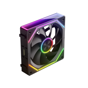 Quạt Khung Máy Tính Power Train PRISM 8RS ARGB 12CM Sử Dụng Vòng Bi Lỏng Công Suất Làm Mát 56.62CFM Và Tốc Độ Quay 800-1800 Vòng/phút Dùng Cho Máy Tính Để Bàn Có Thể Nối Ghép.