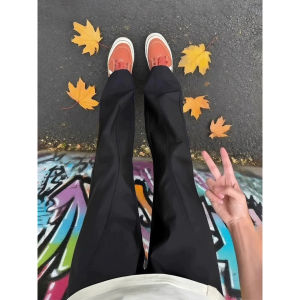 กางเกงขายาวทรงหลวมสไตล์อเมริกันสำหรับผู้ชาย ทรงตรง ทรงขากระบอกเล็ก แห้งเร็ว กางเกงขายาวลำลองฤดูใบไม้ร่วง