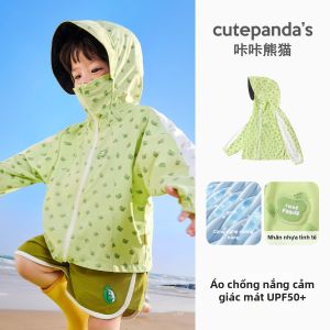 CUTEPANDAS | Áo Khoác Hooded Chống Nắng UPF50+ Thoáng Khí