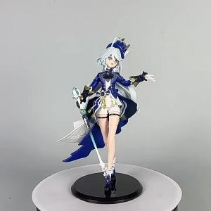 Bandai | New 22CM Genshin Impact Furina Focalors Game Peripherals Action Figure Model Desktop Ornament Collectible Statue Trendy Toy Gift