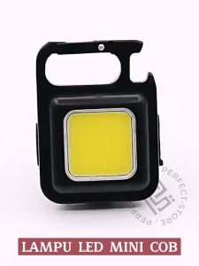 Lampu Led Mini COB Emergency Lamp Super Light Usb / Lampu Memancing Kecil Super Terang Gantungan Kunci Lampu Portable Keychain Light Bahan Besi Untuk Kamping