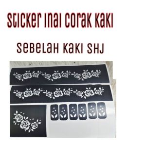 stiker inai kaki murah/borong