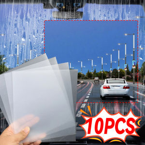 10PCS Nano Hydrophobic Film Electric Bike Canopy Windshield Anti Rain Sticker Motorcycle Screen Protector Anti Fog Patch Clear Viewing
