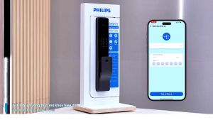 Khóa cửa thông minh Philips DDL801-5HBS – Điều khiển từ xa vân tay thẻ từ mật khẩu chìa cơ tích hợp chuông cửa