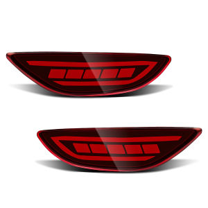 Đèn LED Phanh Cho Xe Hyundai Accent Verna Solaris Brio 2008-2015 Ống Kính Màu Đỏ Phía Sau Cản Sau Nhan Đuôi Đèn Có Chức Năng Đảo Chiều ABS + LED